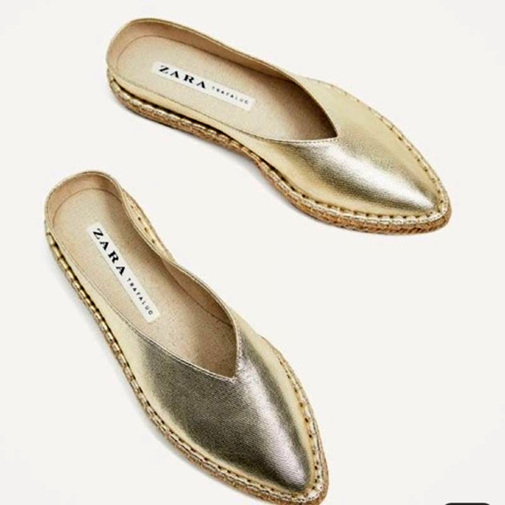 ZARA Trafaluc Slip On Mule Espadrille Size 40  9